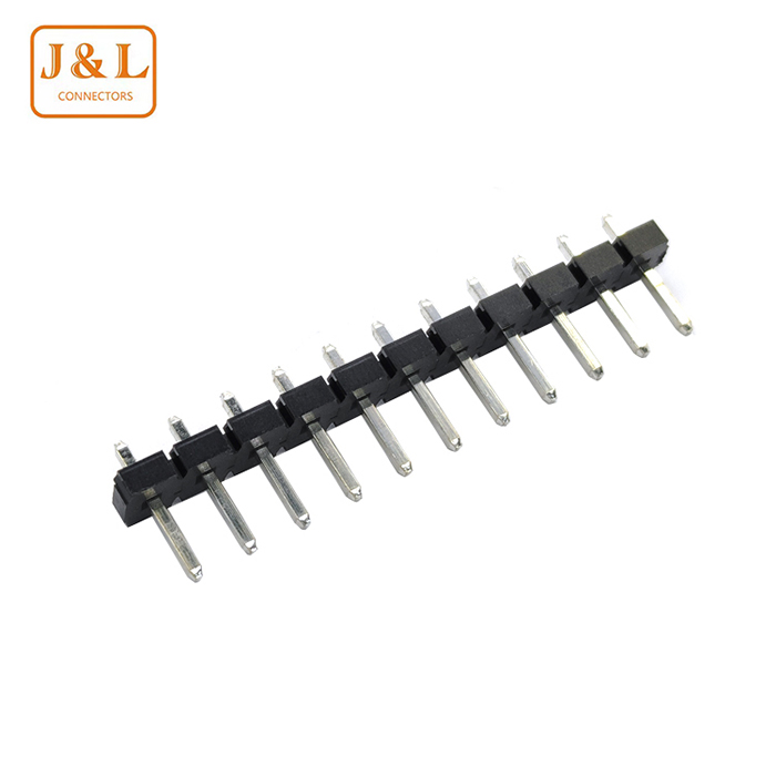 2.54mm间距1*11P单排直插180°排针