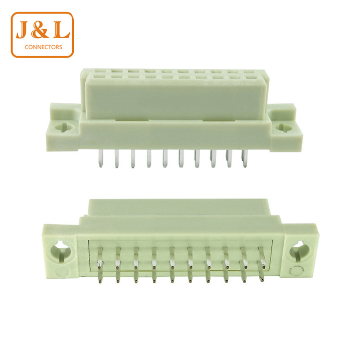 欧式插座DIN41612 两排2*10P/220直孔母座板对板连接器