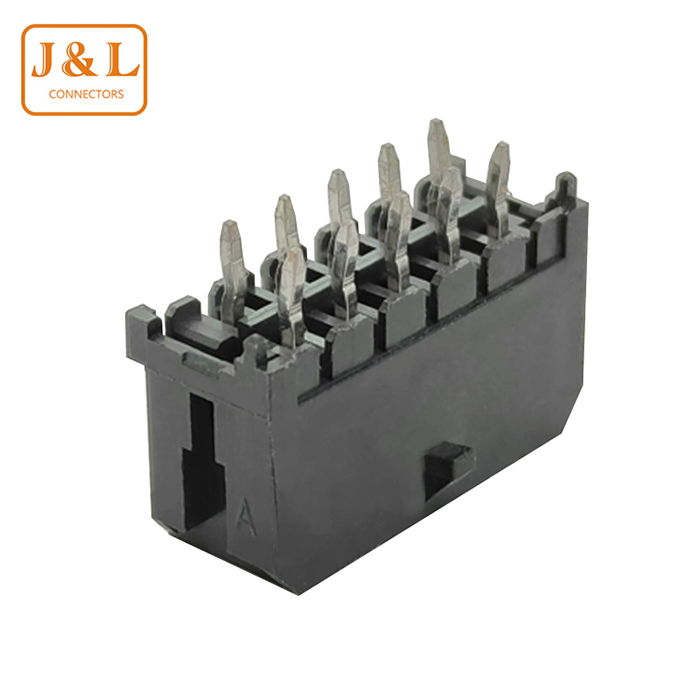 MX3.0条形连接器接插件 180直针3.0MM黑色针座2*5P