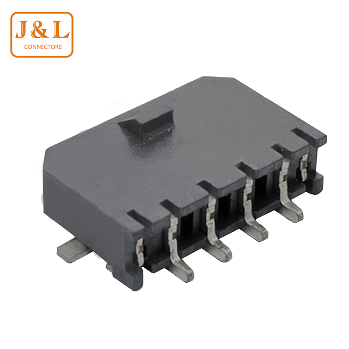 MX3.0-WT-4A  3.0间距单排SMT卧贴带扣耐高温连接器