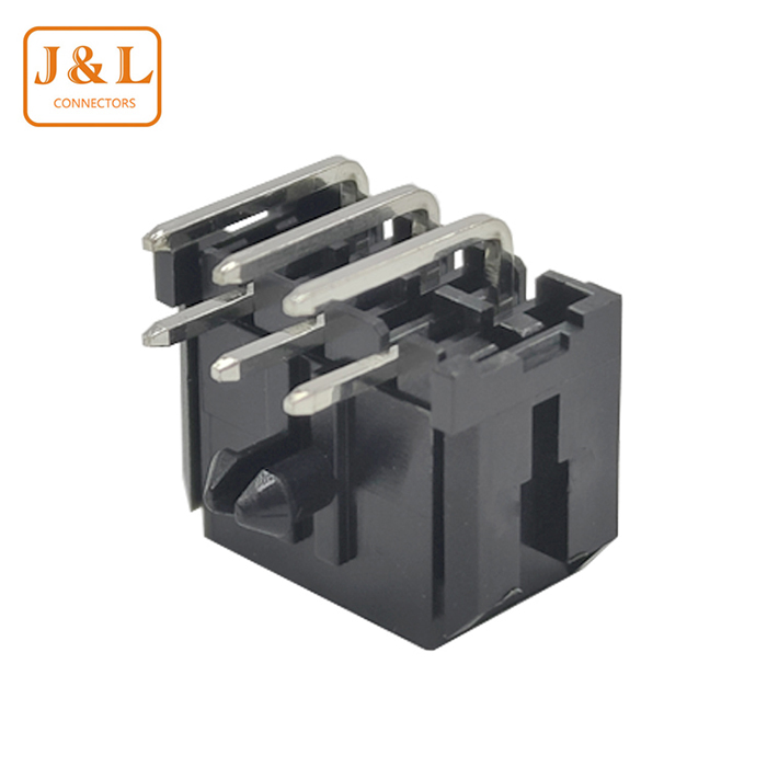 小5557连接器/3.0间距2X3P双排弯针黑色MX3.0连接器环保耐温
