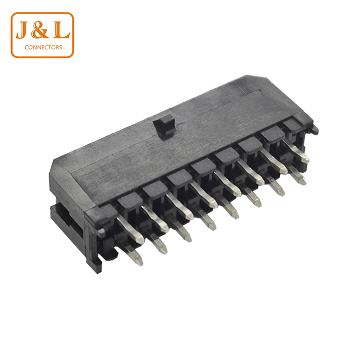 小5557针座3.0间距2X8P双排直针黑色MX3.0连接器环保耐温