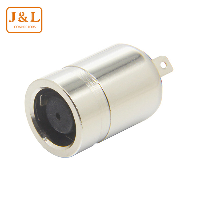 7.9*0.9DC电源母座全铜圆柱形三脚外径11内径8DC7909插针充电插座